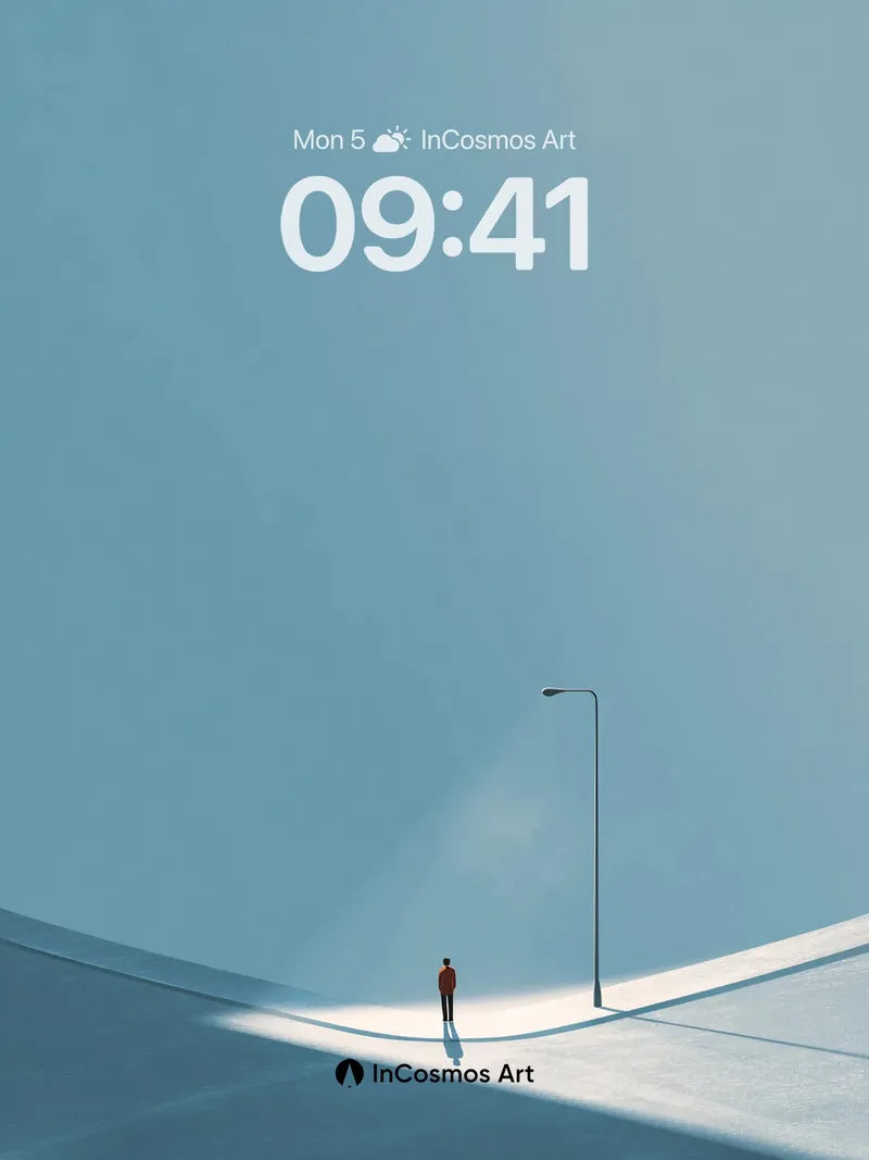 Solitary Horizon Wallpaper with Light's Whisper