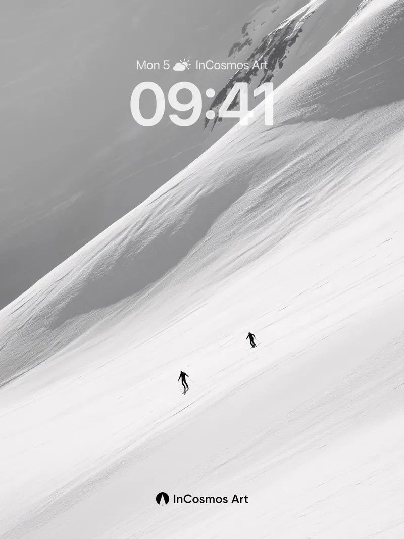 Silent Ascent Wallpaper with Alpine Solitude wallpaper for iPhone, iPad & Mac