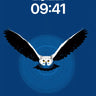 Nightfall Owl Wallpaper with Radiant Focus wallpaper for iPhone, iPad & Mac