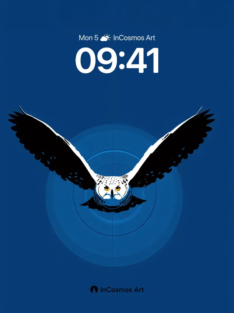 Nightfall Owl Wallpaper with Radiant Focus