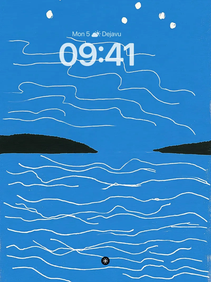 Tranquil Blue Waves Abstract Wallpaper Design wallpaper for iPhone, iPad & Mac