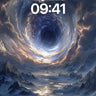 Cosmic Vortex Wallpaper with Frozen Abyss wallpaper for iPhone, iPad & Mac