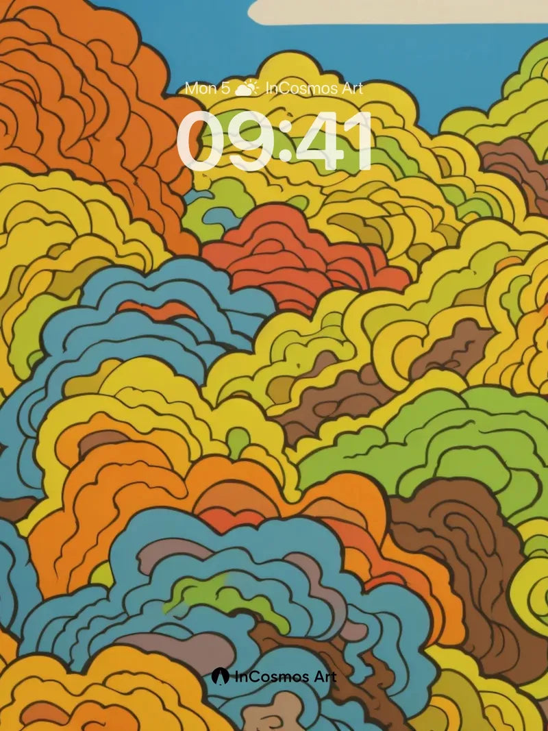 Swirling Rainbow Cloud Wallpaper with Psychedelic Depth wallpaper for iPhone, iPad & Mac
