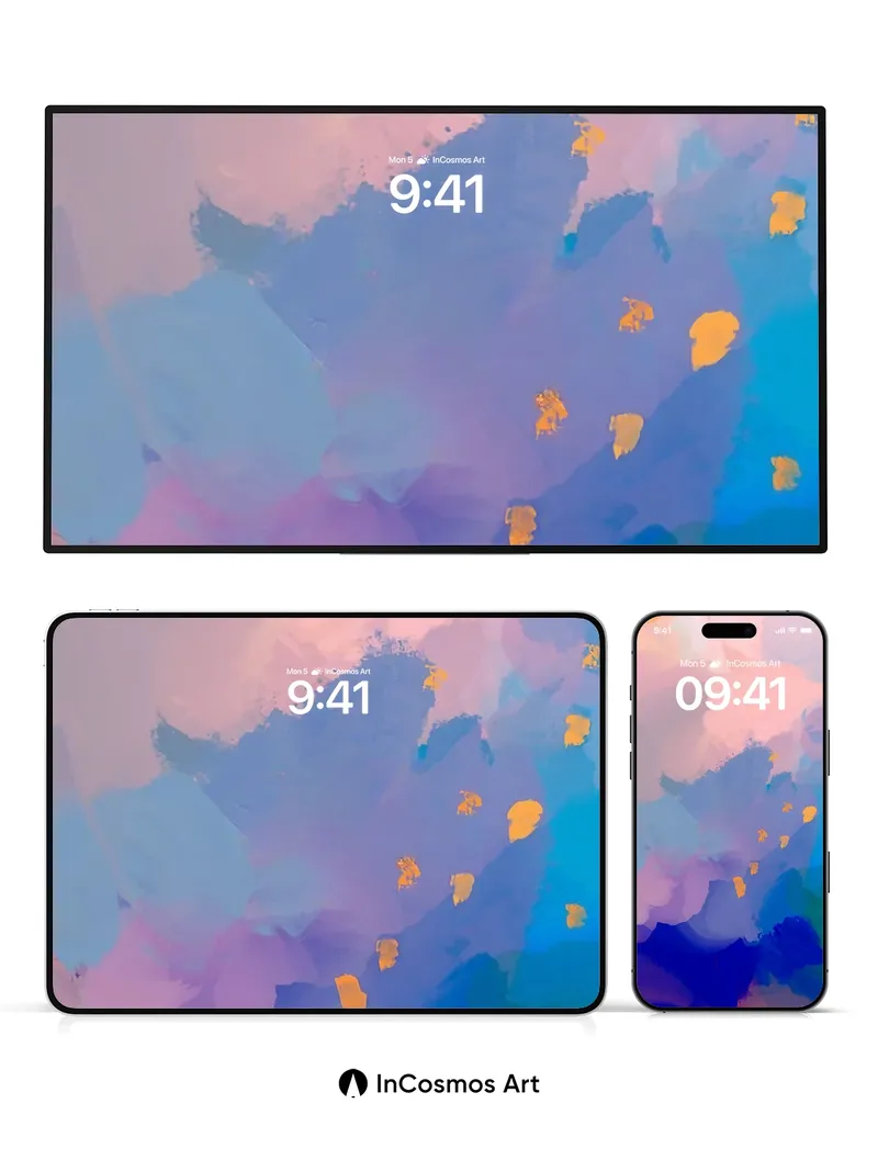 Whispering Hues Wallpaper with Golden Flecks