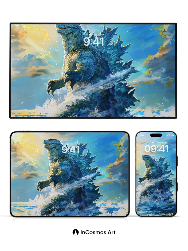 Thunderous Leviathan Wallpaper with Stormlit Spines