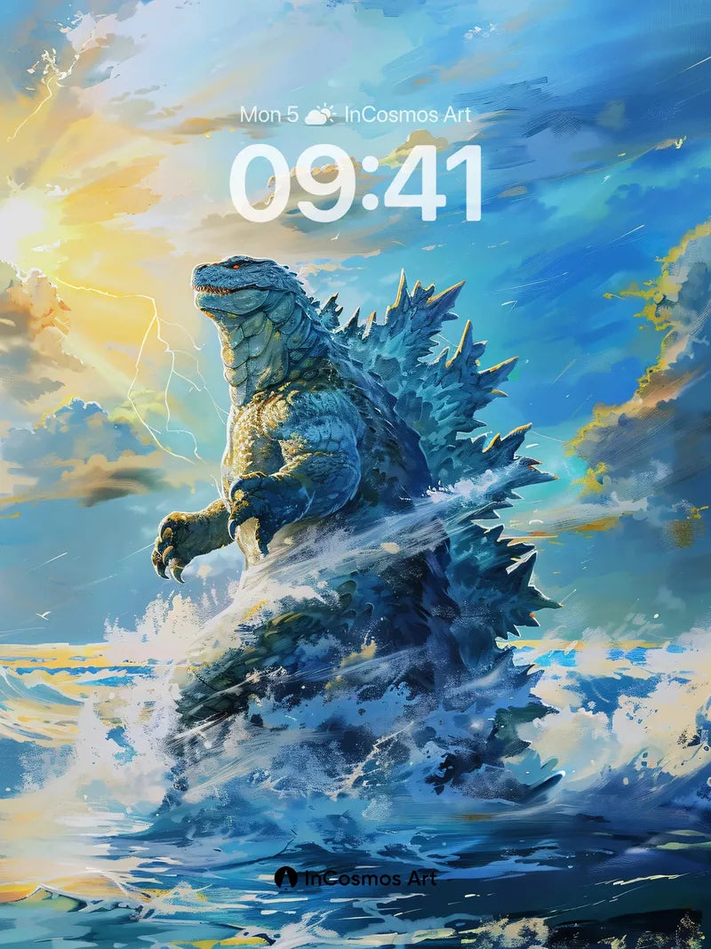 Thunderous Leviathan Wallpaper with Stormlit Spines