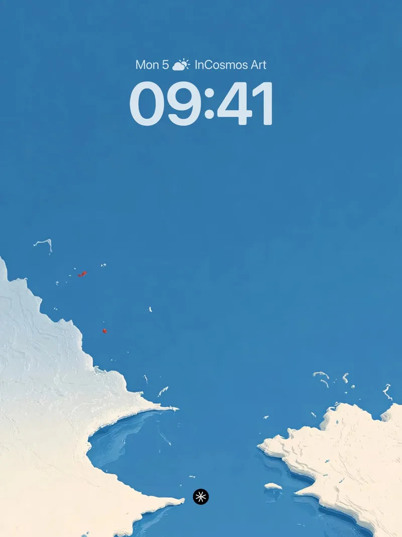 Serene Coastal Escape Wallpaper with Minimalist Shores wallpaper for iPhone, iPad & Mac