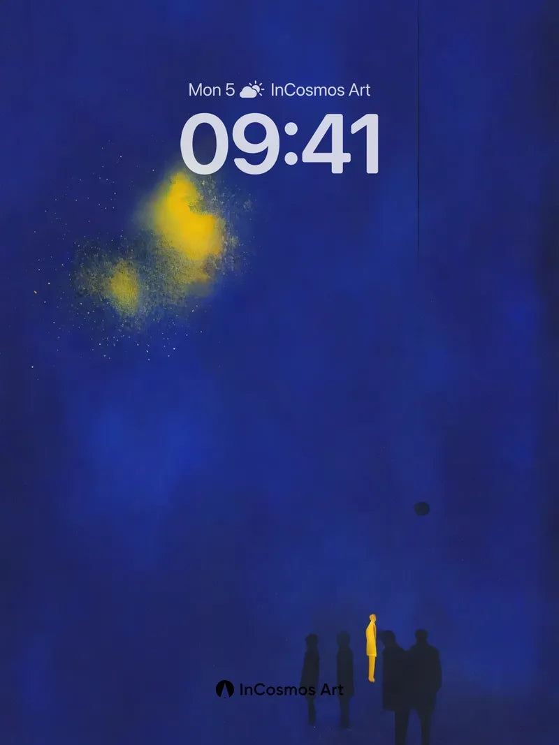 Silent Glow Wallpaper with Floating Light