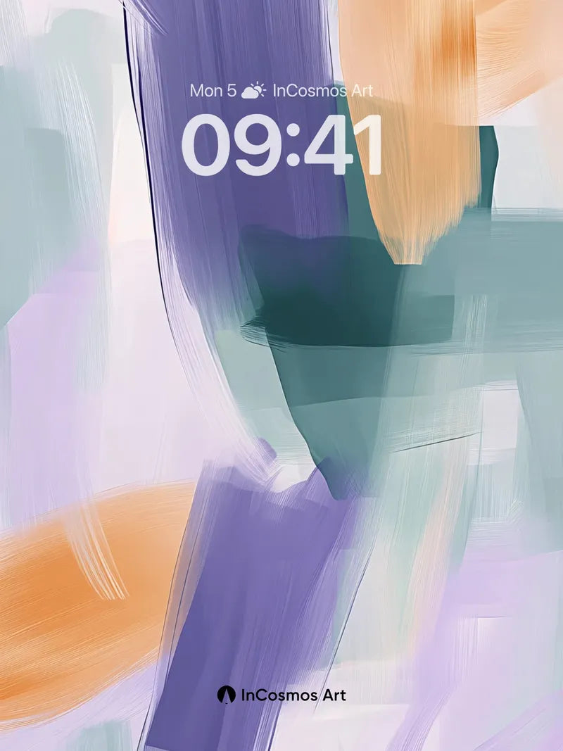 Whispering Violet Wallpaper with Ethereal Brushstrokes