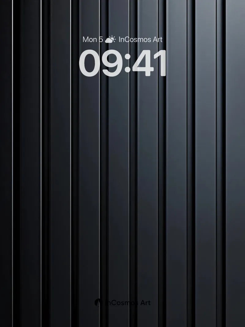 Midnight Ribbon Wallpaper with Vertical Depth