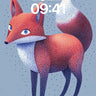 Whispering Fox Wallpaper with Dotted Illusion wallpaper for iPhone, iPad & Mac