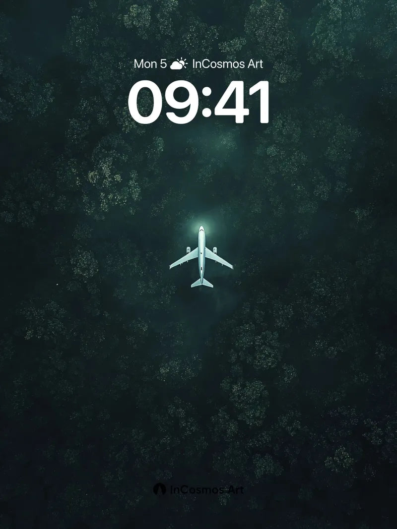 Nightfall Flight Wallpaper with Celestial Glow wallpaper for iPhone, iPad & Mac