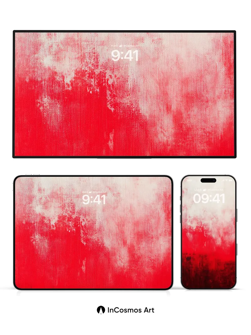 Burning Horizon Wallpaper with Faded Texture