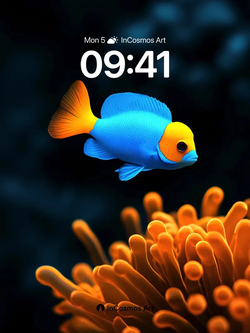 Electric Serenity Wallpaper with Coral Pulse wallpaper for iPhone, iPad & Mac