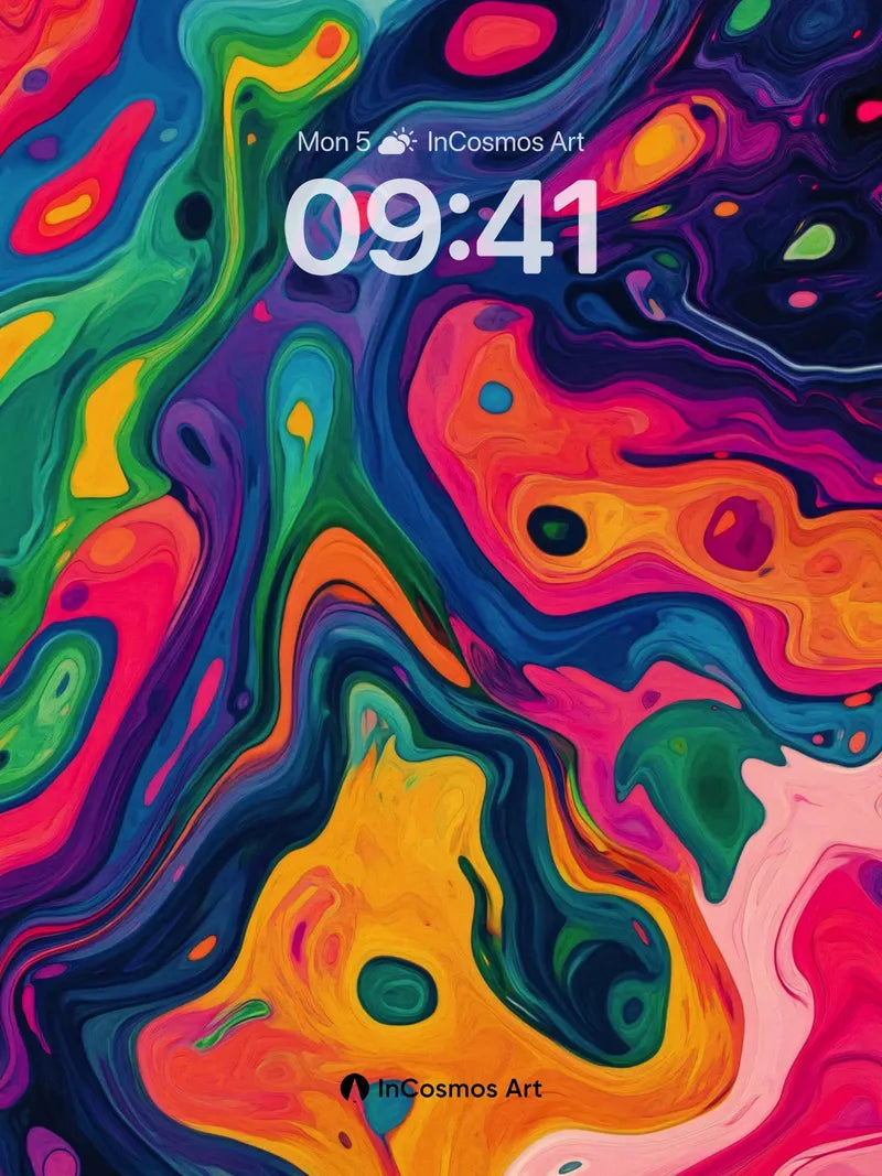 Luminous Swirl Wallpaper with Cosmic Veins