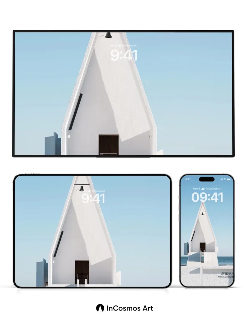 Serenity Spire Wallpaper with Coastal Light