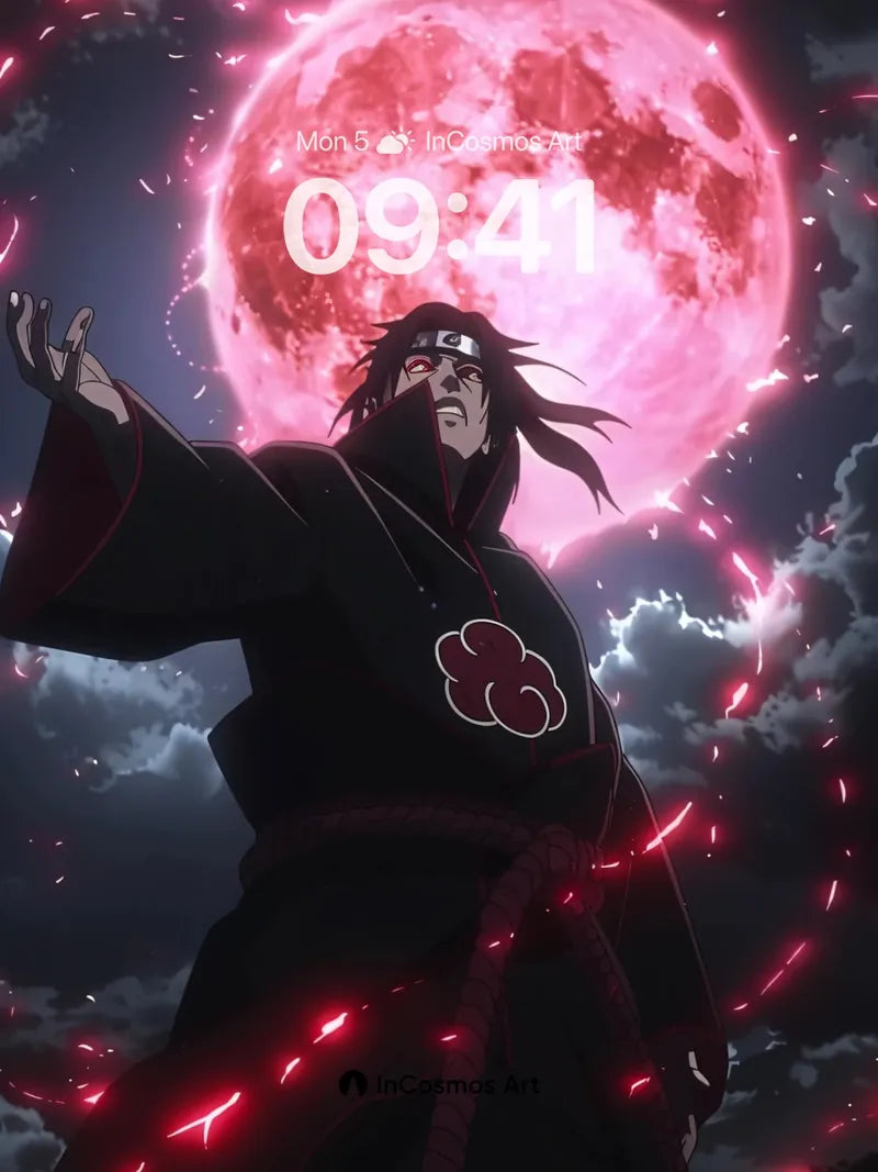 Crimson Eclipse Wallpaper with Shadowed Aura