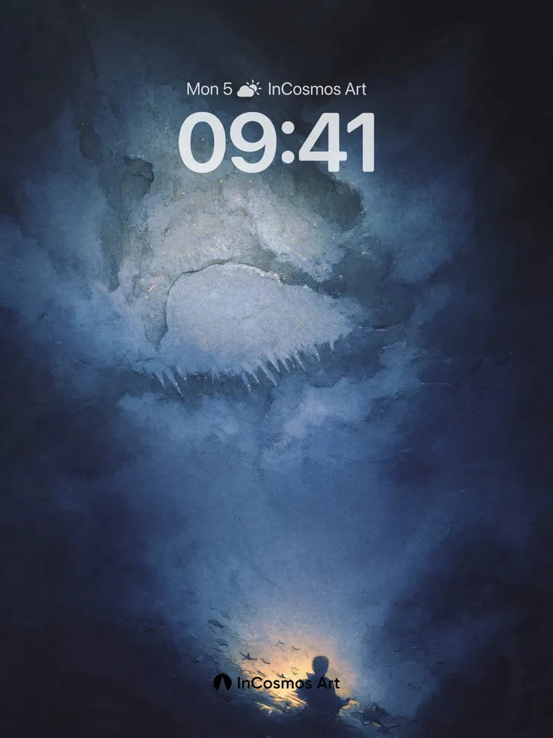 Frozen Echo Wallpaper with Celestial Gloom