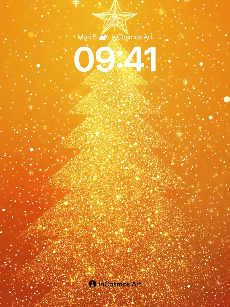 Golden Sparkle Wallpaper with Starlit Crown