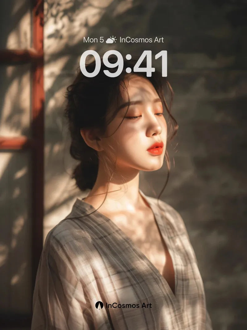 Sunlit Serenity Wallpaper with Dappled Shadows