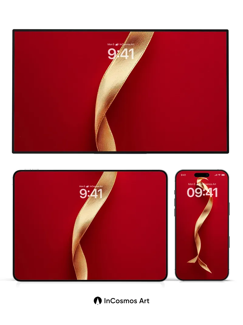 Golden Whisper Wallpaper with Silk Motion