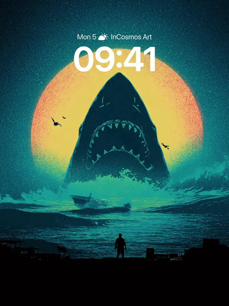 Nocturnal Abyss Wallpaper with Moonlit Menace