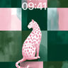 Surreal Pink Leopard Wallpaper with Geometric Echoes wallpaper for iPhone, iPad & Mac