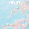 Serene Cherry Bloom Wallpaper with Floating Petals wallpaper for iPhone, iPad & Mac