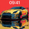Neon Pulse Wallpaper with Reflective Chrome wallpaper for iPhone, iPad & Mac
