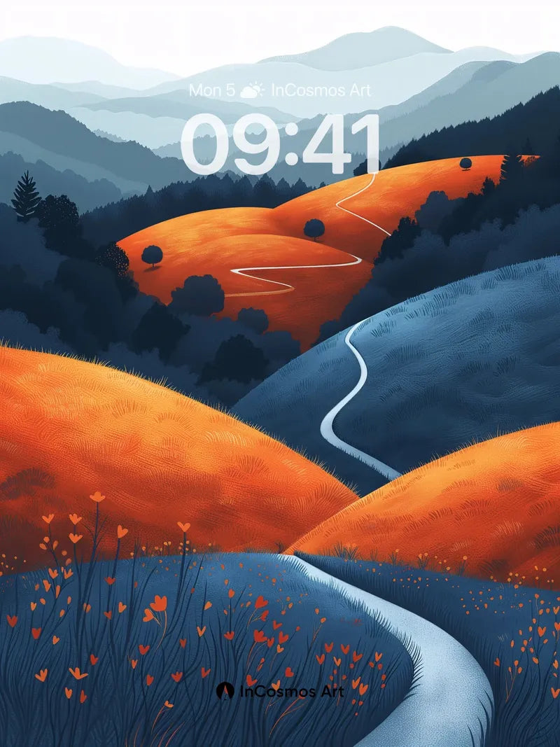 Serenity Trail Wallpaper with Ember Fields