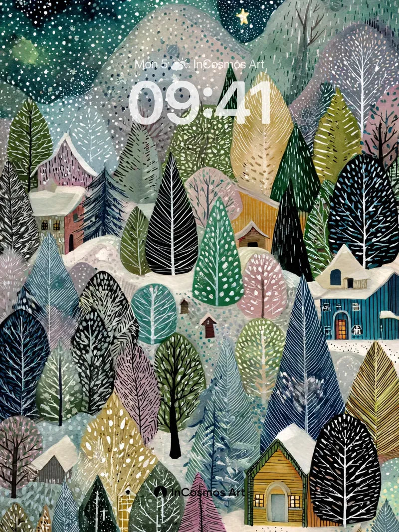 Whispering Forest Wallpaper with Starlit Canopy wallpaper for iPhone, iPad & Mac