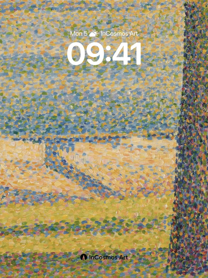 Pointillist Sunlight Wallpaper with Dappled Fields