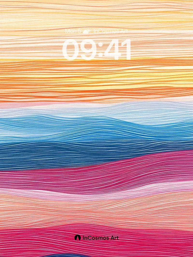 Serenity Wave Wallpaper with Living Lines