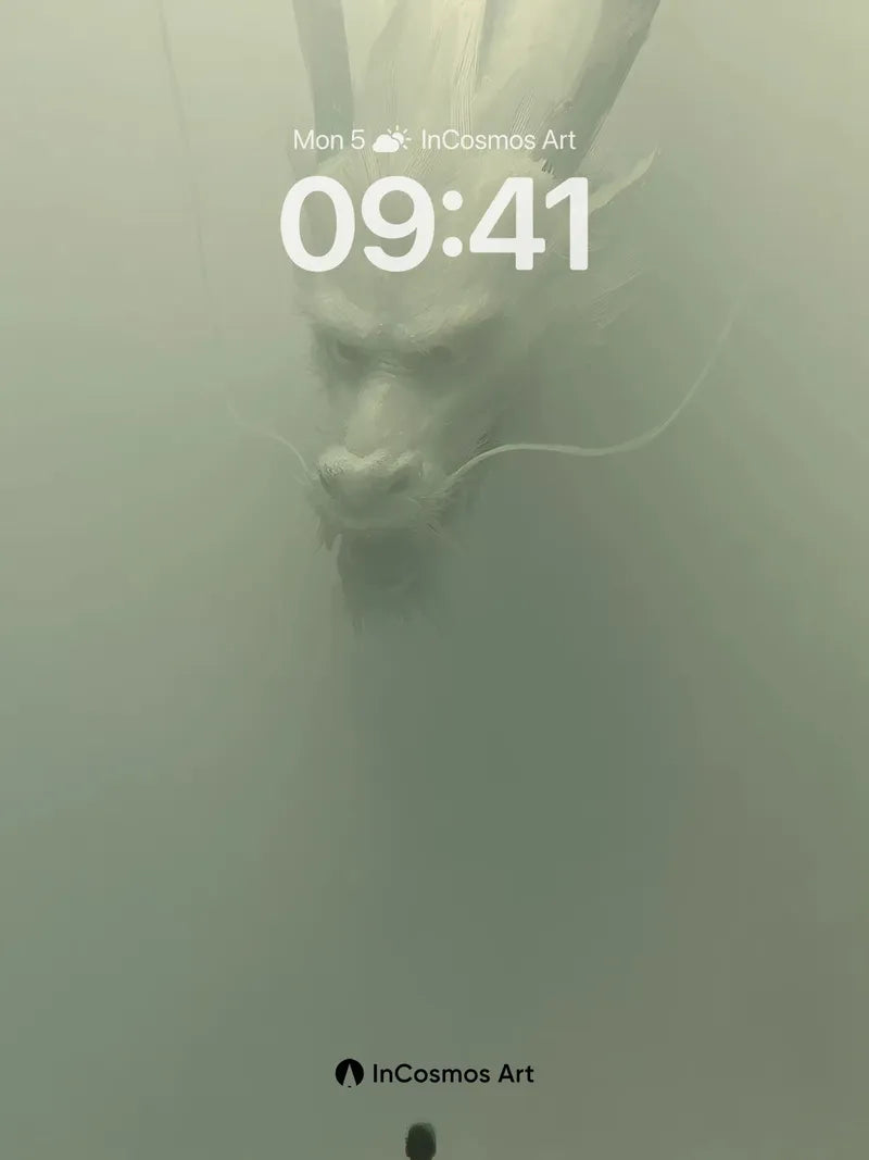 Serenity Dragon Wallpaper with Mist Veil