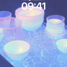 Iridescent Glass Wallpaper with Floating Light wallpaper for iPhone, iPad & Mac