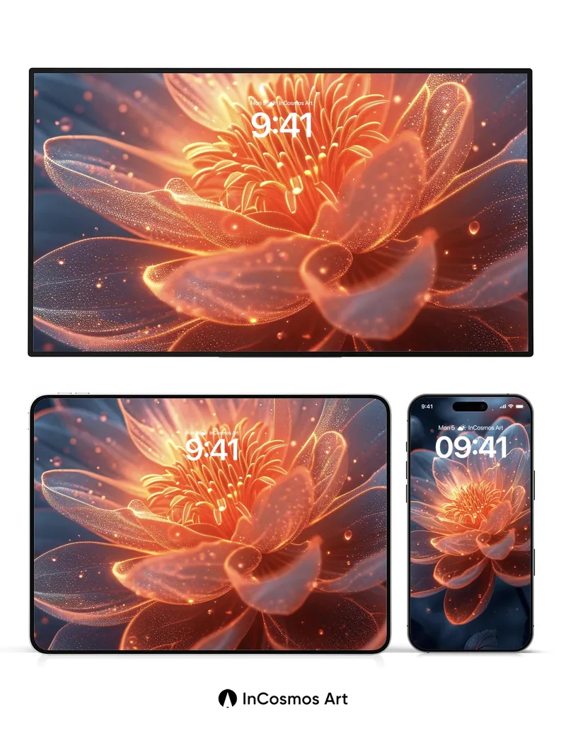 Luminous Petal Wallpaper with Ethereal Glow