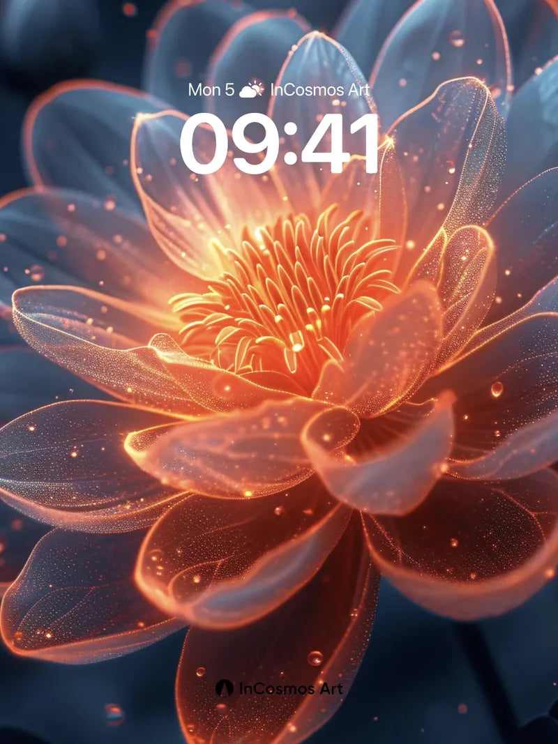 Luminous Petal Wallpaper with Ethereal Glow