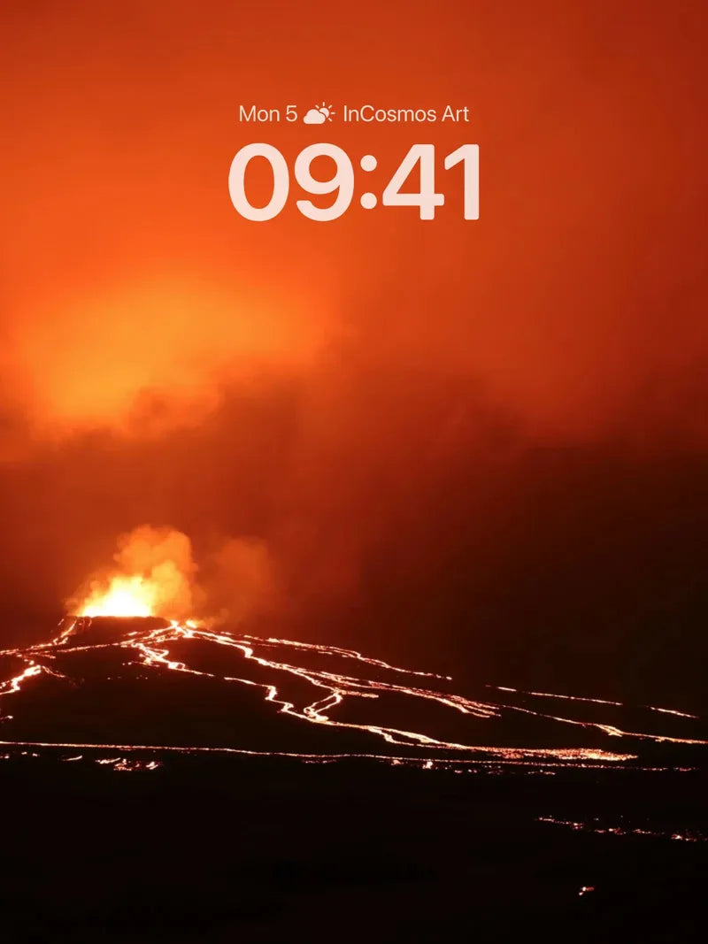 Fiery Pulse Wallpaper with Lava Veins