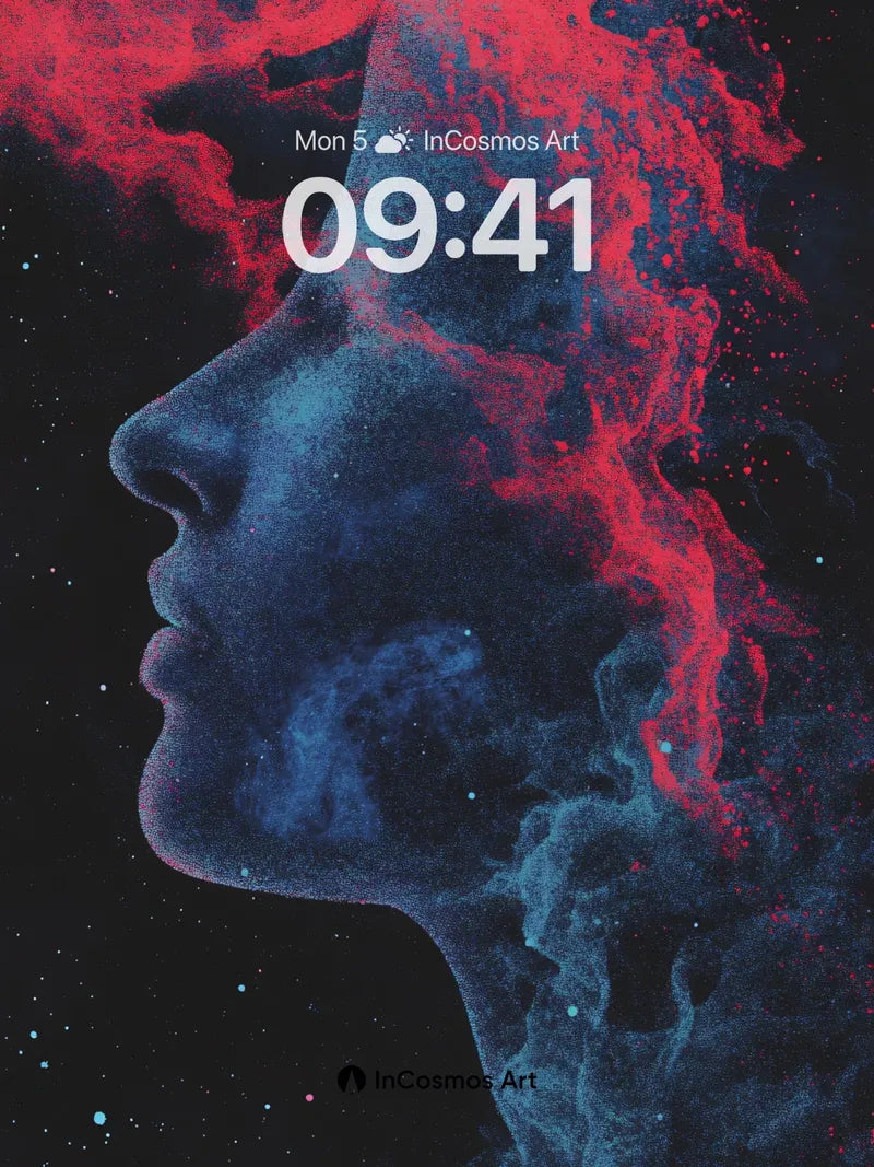 Cosmic Silhouette Wallpaper with Nebula Veil wallpaper for iPhone, iPad & Mac