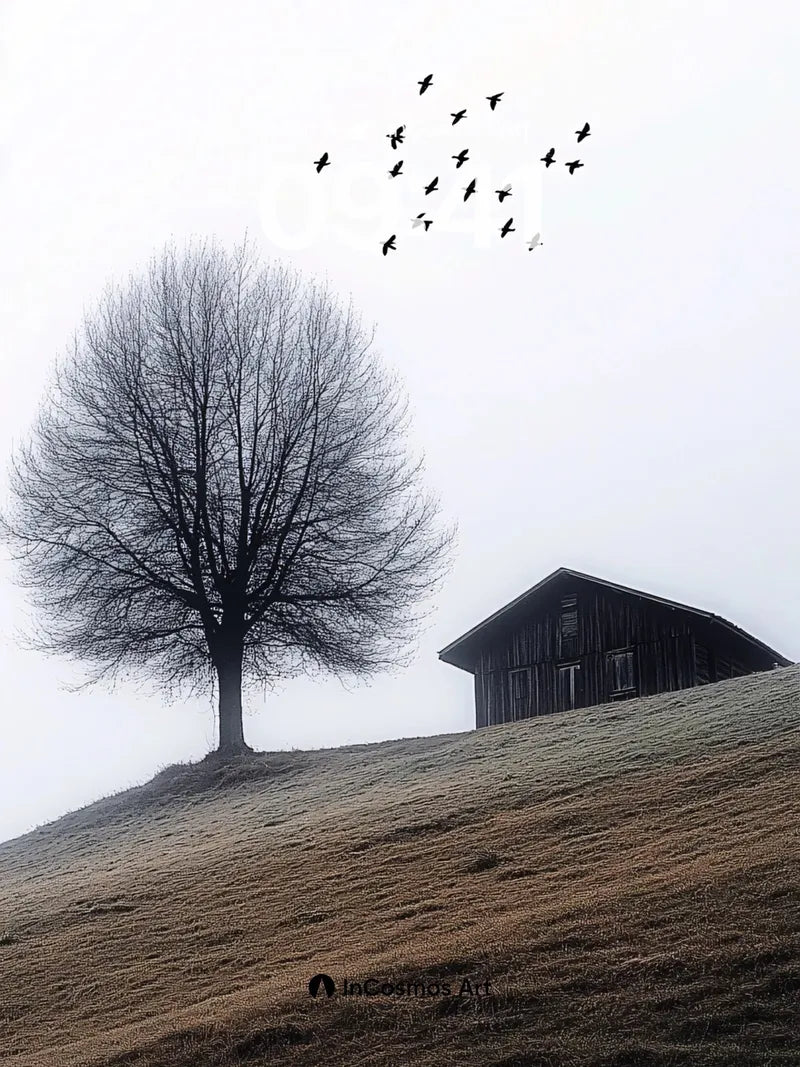 Silent Slope Wallpaper with Flying Shadows