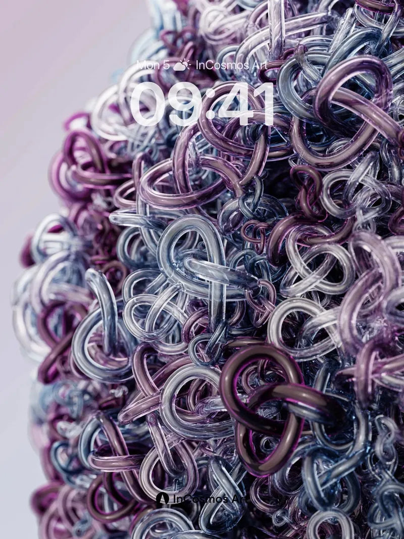 Luminous Chainmail Wallpaper with Shifting Hues wallpaper for iPhone, iPad & Mac