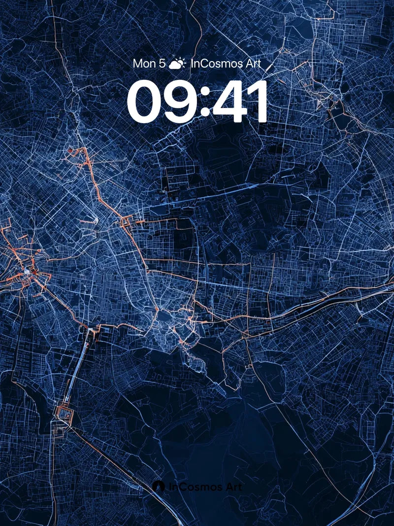 Neon Vein Wallpaper with City Pulse