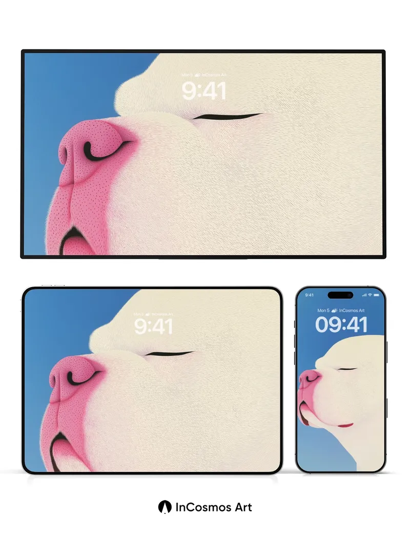 Serenity Bloom Wallpaper with Closed Eyes