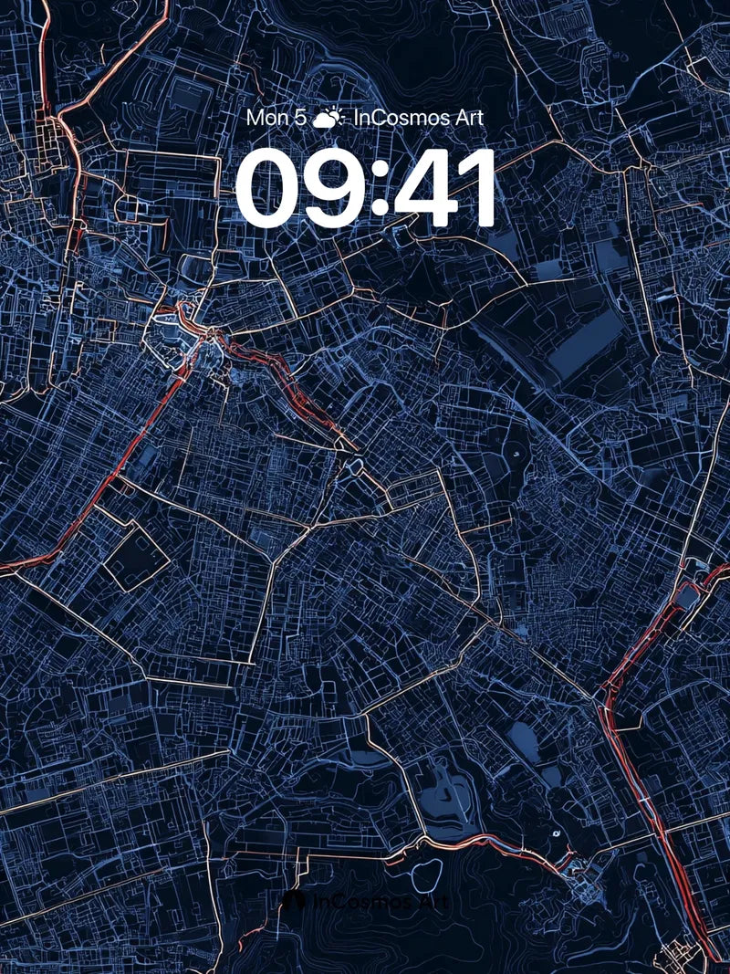 Neon Vein Wallpaper with City Pulse