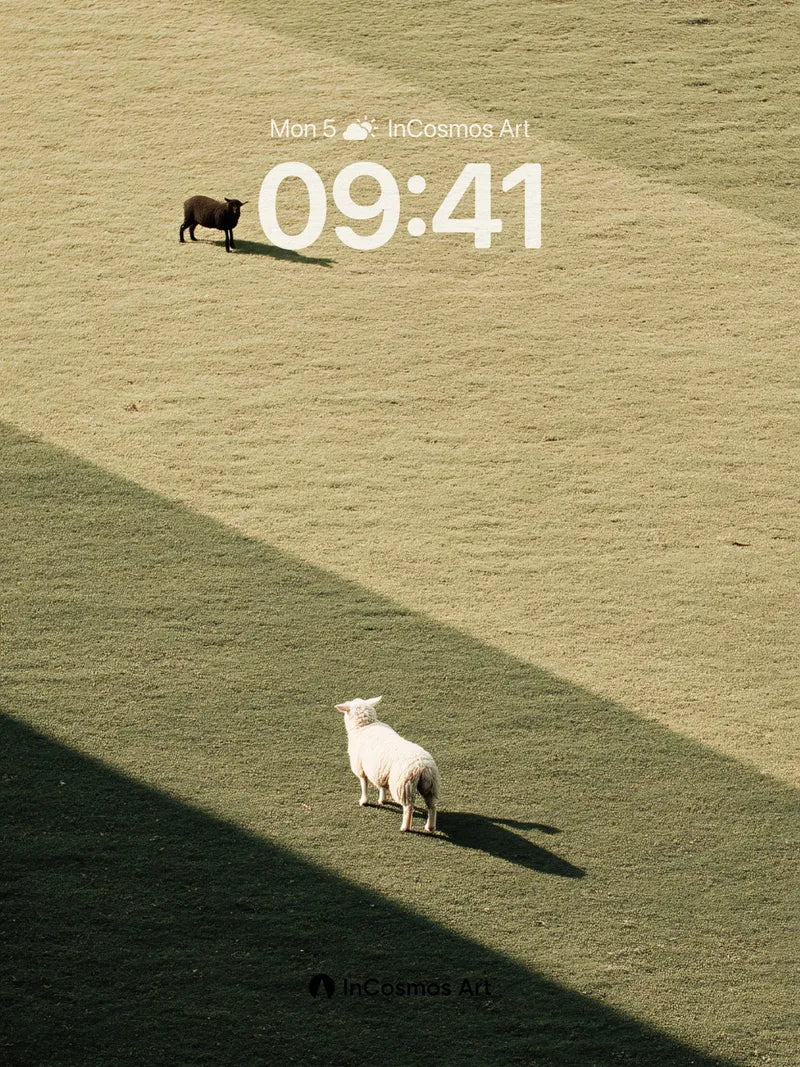 Serenity Meadow Wallpaper with Shadowed Contrasts