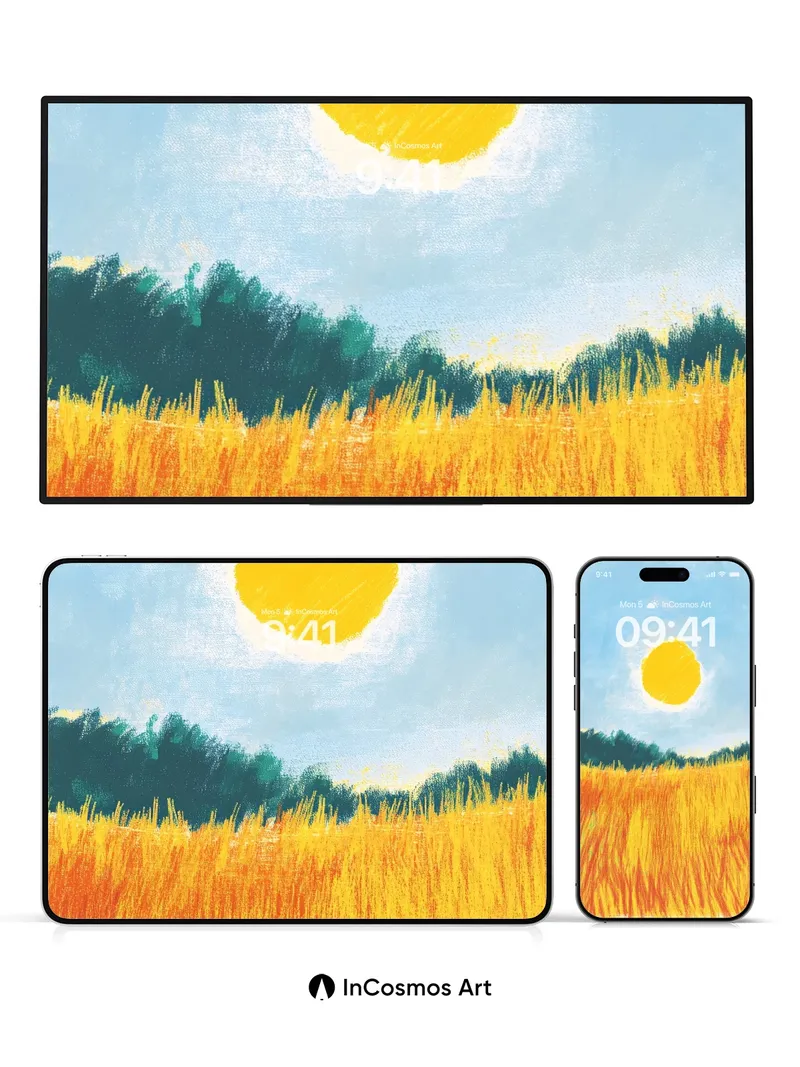 Golden Hush Wallpaper with Sunlit Strokes