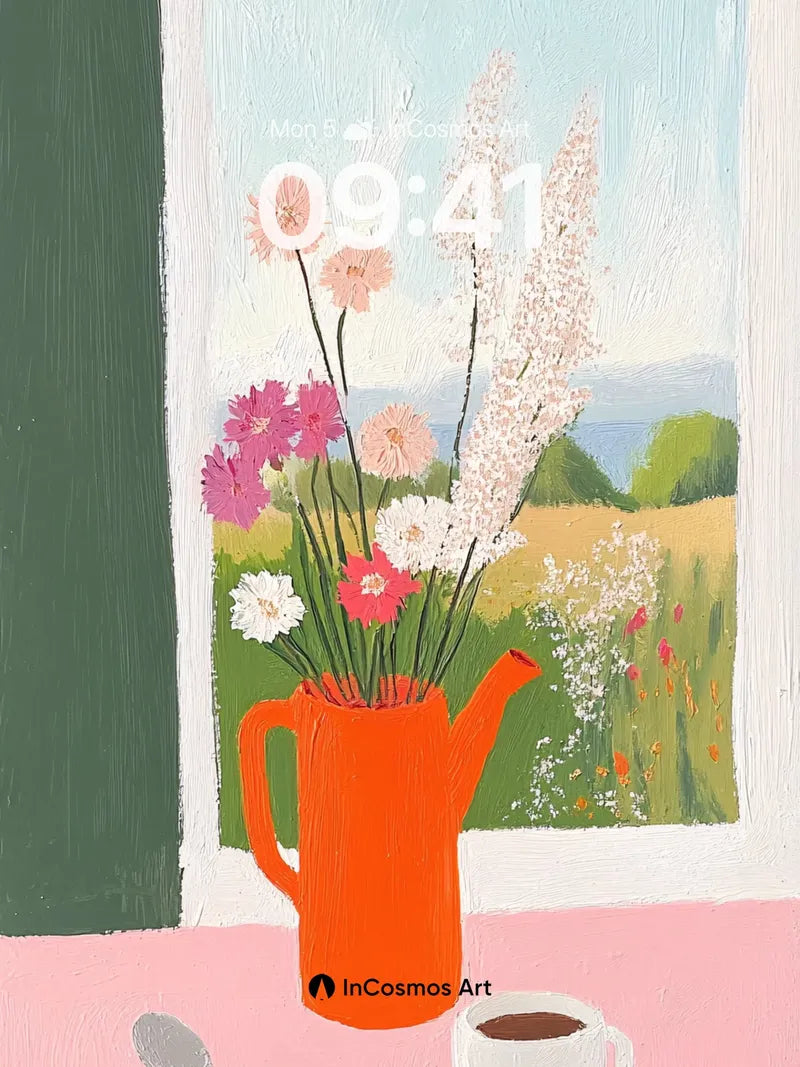 Serene Still Life Wallpaper with Window Light