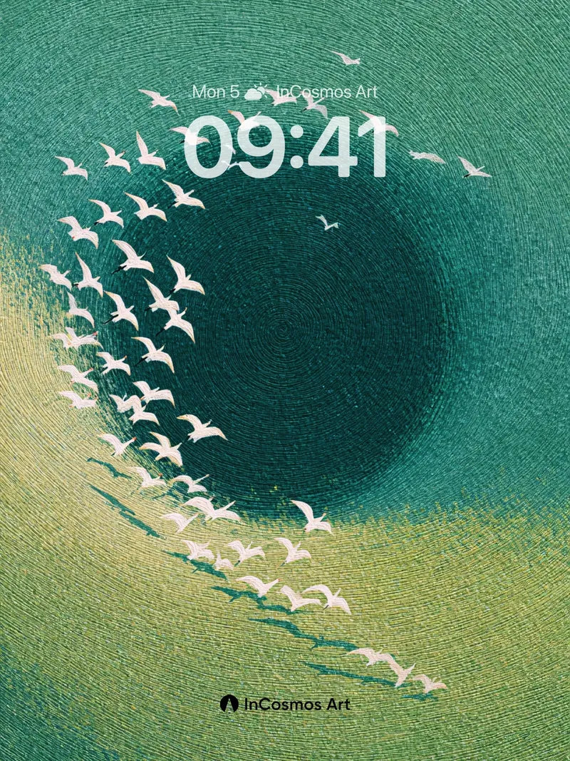 Whirlwind Flight Wallpaper with Swirling Depths