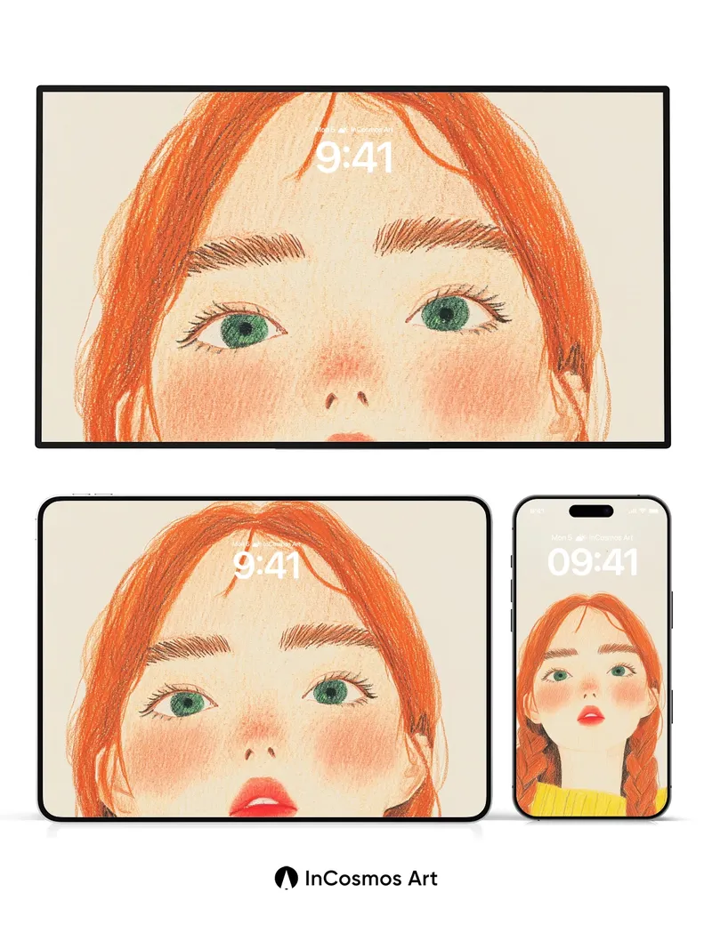 Copper Braid Wallpaper with Sunlit Skin