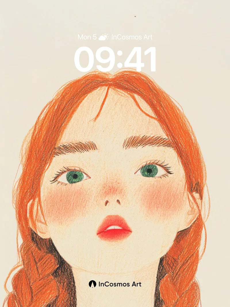 Copper Braid Wallpaper with Sunlit Skin